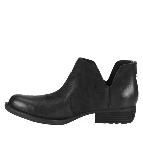 BORN kerri black distressed leather ankle boots size 7.5 - Picture 1 of 10